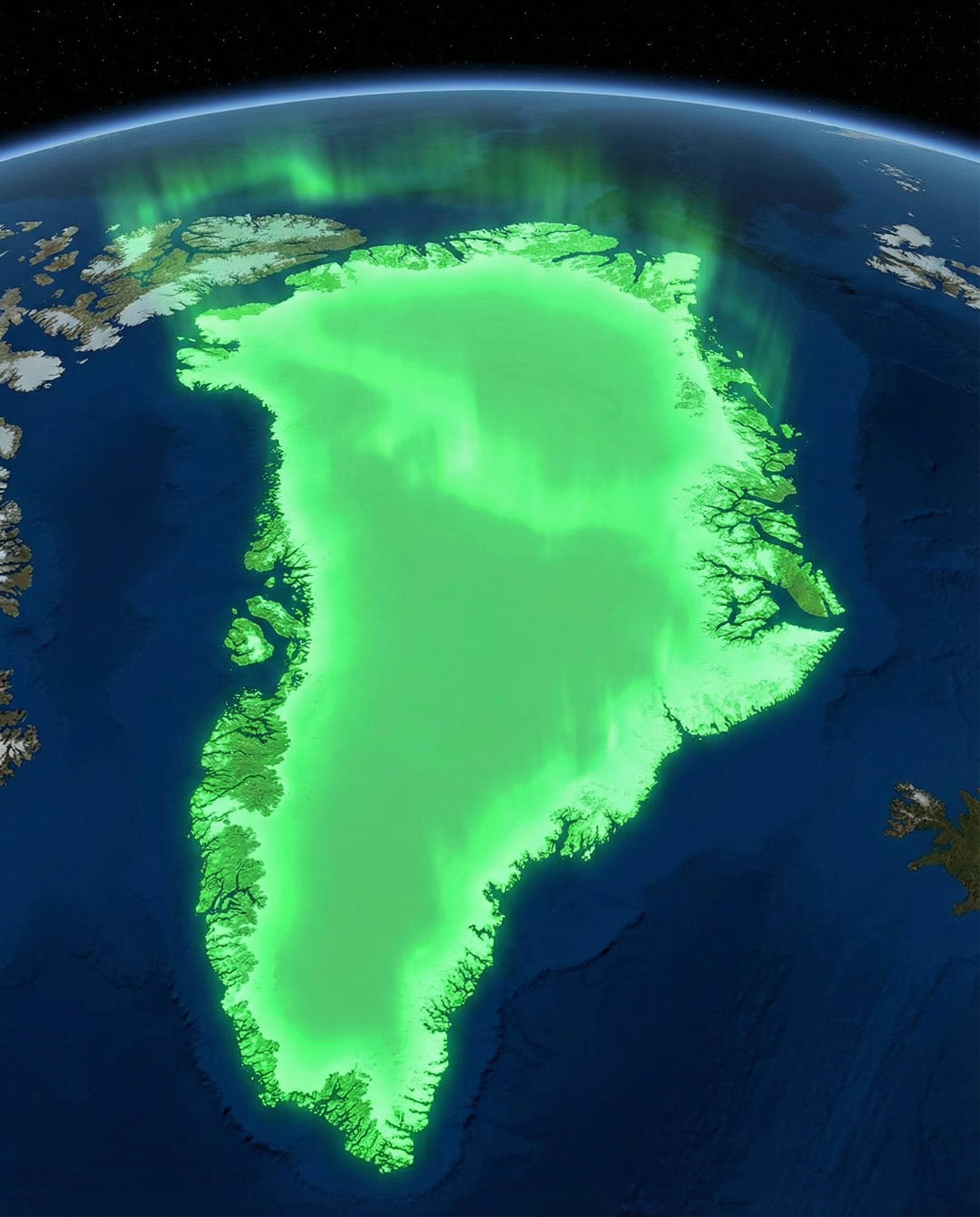 Greenland Landscape with Bear